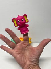Lot of 4 Finger Puppets B. Toys Pinky Pals Playtime Bathtime Toddler Kids Fun