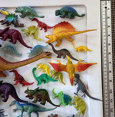 Lot of (37) DINOSAUR TOYS Assorted Sizes / Species PREHISTORIC FIGURINES Hobby