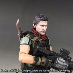 1/18 Metal Machete Knife w sheath Weapon Model For 3.75″ Action Figure
