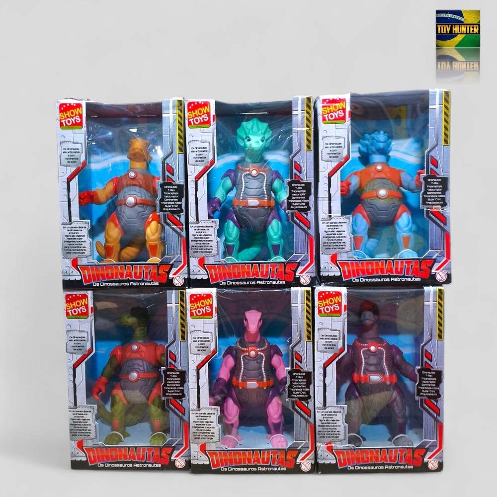 DINONAUTAS – “THE NEW DINOSAUCERS” COMPLETE SET – 6 PIECES – BRAZIL FIGURES