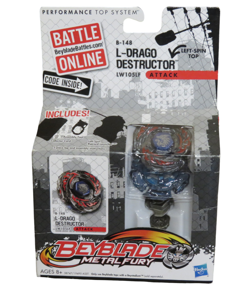 Hasbro Beyblade Metal Fury L Drago Destructor B148 2011 Attack – New Sealed