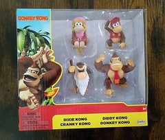 2.5″ DONKEY KONG FAMILY 4-PK Super Mario World of Nintendo Diddy Dixie Cranky