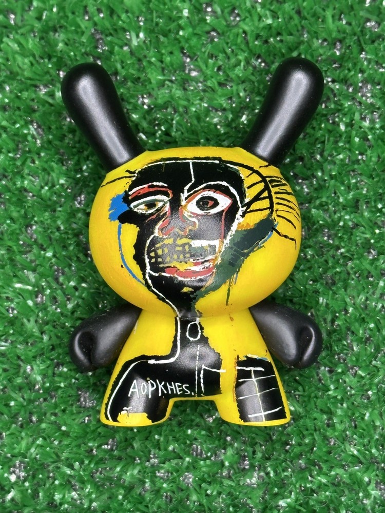Kidrobot Jean Michel Basquiat Dunny Series 2 Yellow Black Figure No Box