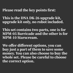 DNA DK-26 Gear Master Accessory Series For MPM-05 Barricade MPM-10 Starscream