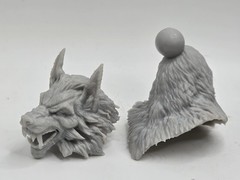 3d Printed WOLF/NECK Head#1 1.0 Scale For Mythic Legions 1/12 figure