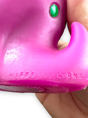 Vintage 1992 Lyons Group Barney Purple Dinosaur Coin Piggy Bank Back to School