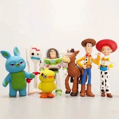 7Pcs Toy Story 4 Action Figures Set Woody Buzz Jessie Forky Model Doll – no box