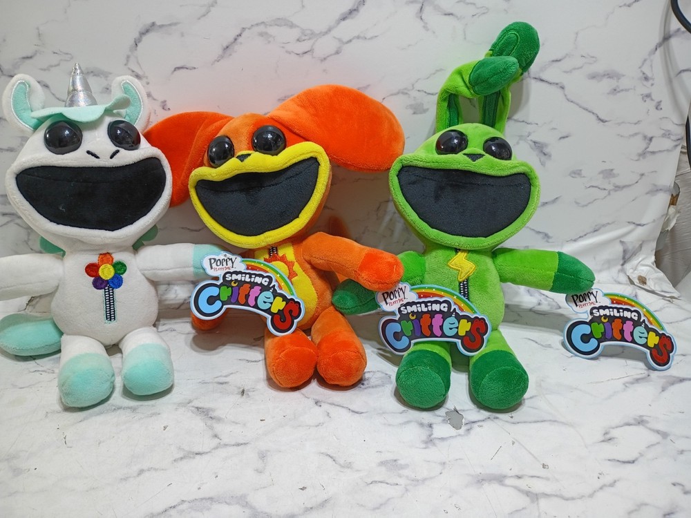 Poppy Playtime Smiling Critters 8” Lot Of 3 Craftycorn,Dogday,Hoppy Hopscotch