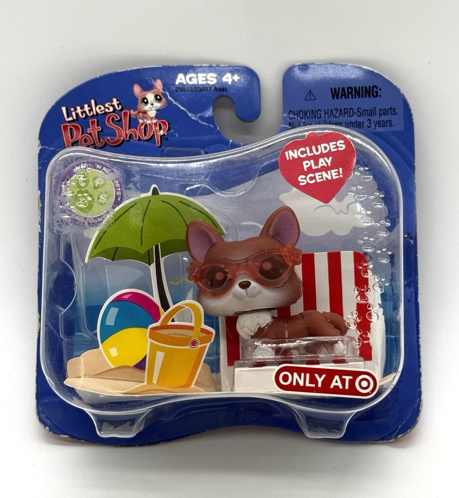 Littlest Pet Shop NIB # 317 Target Exclusive Corgi Dog Damages Box