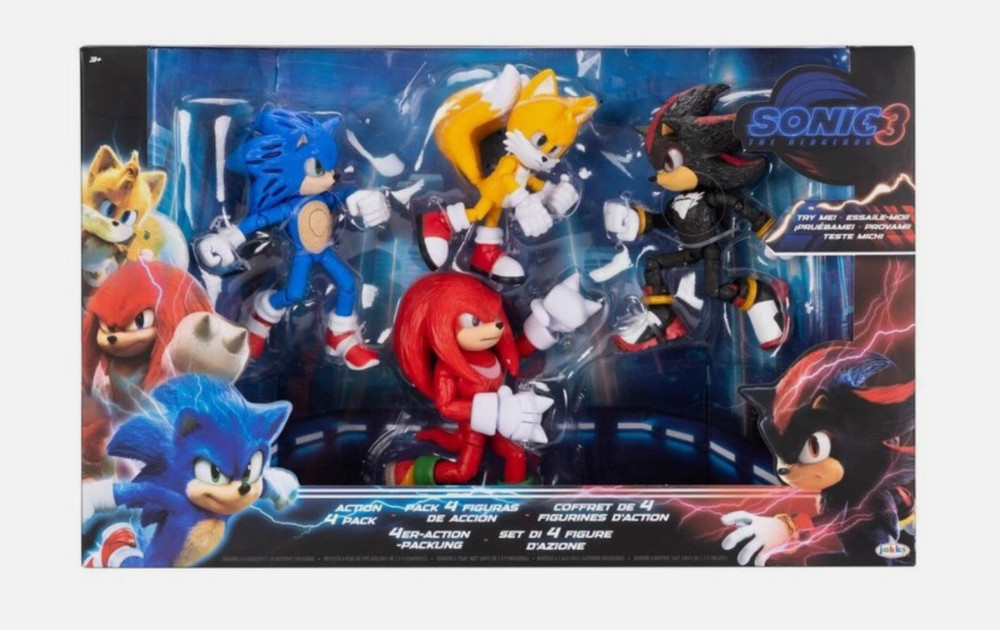 Sonic The Hedgehog 3 5’’Action Figures Set 4pk Superhero,Comics Animation,Tv ￼