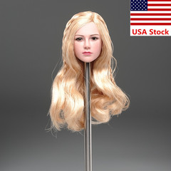 1/6 Female Blonde Curly Hair Beauty Girl Head Sculpt Fit 12” TBL Action Figure