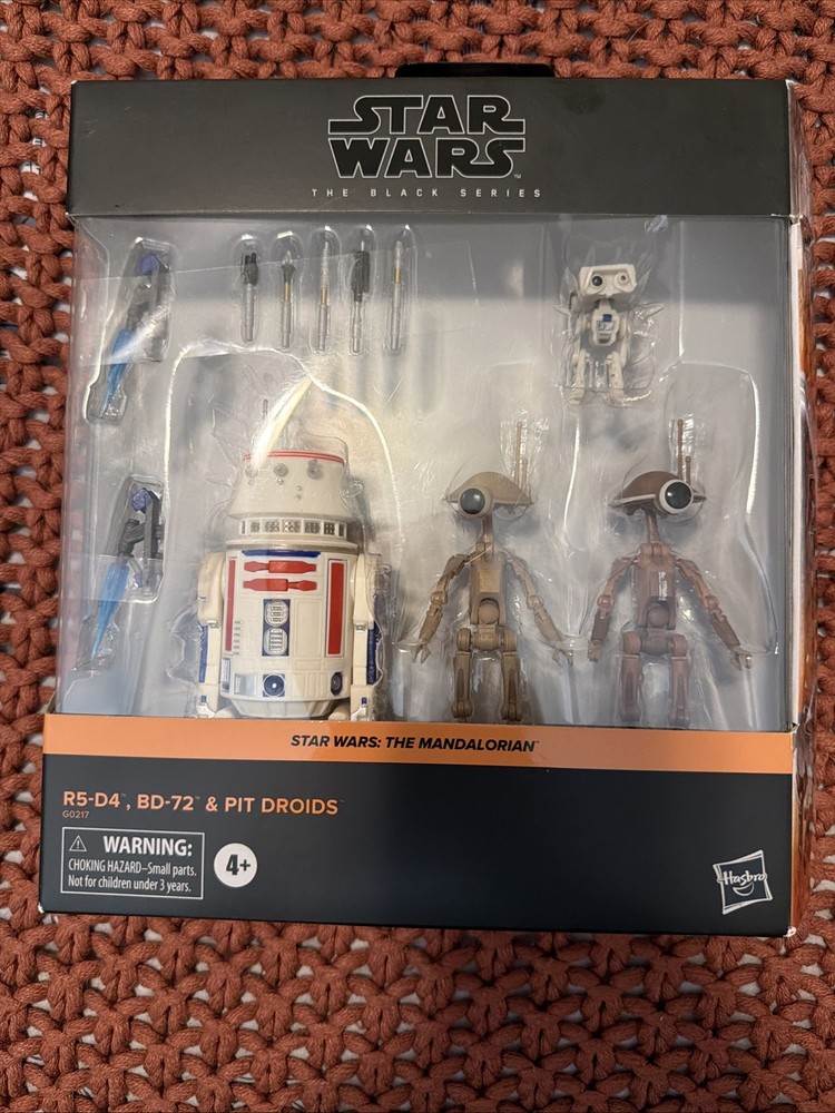 STAR WARS: The Mandalorian Black Series R5-D4 BD-72 + Pit Droids Figure Set NEW