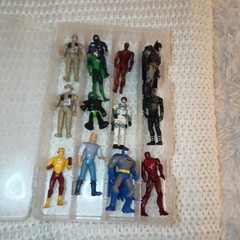 Action Figures Lot Of 13 Mixed Lot With Carrying Case