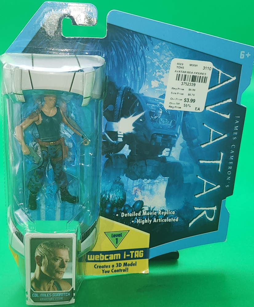 Avatar Col Miles Quaritch Action Figure Mattel 2009 James Cameron Movie Toy 3.75