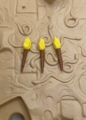 Indiana Jones vintage Well Of Souls Torches 3X Set 1982 REPRO Replacement Part
