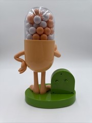 Vintage Mr. Contac Japanese Drug Advertisement Mascot Figure Alarm Clock Used