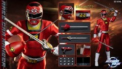 1/6 Power Rangers Red Turbo Ranger Figure U.S SELLER SooSoo Toys Hot Rage Car