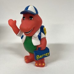 Vtg 1992 Lyons Group 7″ Barney Purple Dinosaur Coin Piggy Bank Back to School