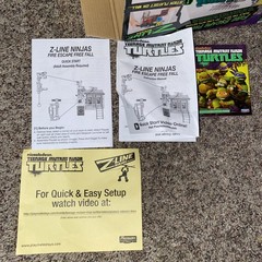 Teenage Mutant Ninja Turtles TMNT Fire Escape Free Fall Parts Still Straped Down