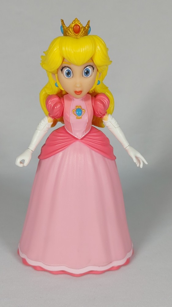 PRINCESS PEACH 5″ Super Mario Bros Movie Jakks Pacific Action Figure Pink RARE