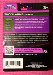 FINAL FACTION – SHOCK ARMS WEAPONS PACK – NEW CARDED – SHIPS FREE!