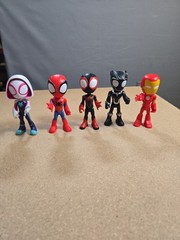 Spidey and His Friends Set of 5 Hasbro 2021 Ironman Black Panther Miles Morales