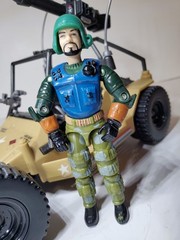 Tan AWE Striker 25th Anniversary G.I. Joe With Kitbash Driver