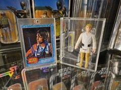 Vintage Star Wars Luke Brown Hair Kenner 1977 UKG 75,Topps Signed By Mark Hamill
