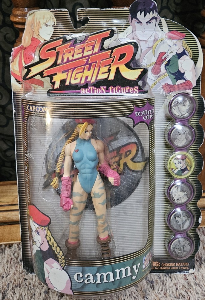 Cammy Street Fighter Round One Action Figure Capcom ReSaurus 1999 Blue Suit Ver