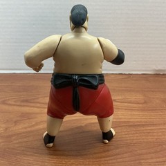 JAKKS Pacific 1997 Sumo Wrestler Action Figure Red Beige Black Plastic Vintage
