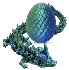 3D Printed Dragon Egg Crystal Full Articulated Laser Green Fidget Toys Kids Gift