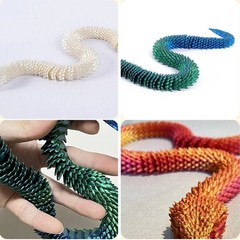 3D Printed Snake Articulated Viper Fidget Decor Toy Office Desk Toys Cobra