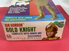 MARX SIR GORDON GOLD KNIGHT ACTION FIGURE 1960s MINT in box Factory Sealed Parts