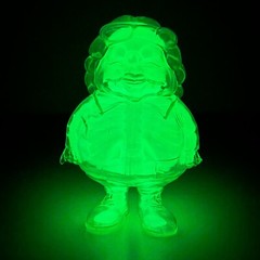 Ron English Clear X-Ray GID MC Supersized Sofubi Figure by Secret Base