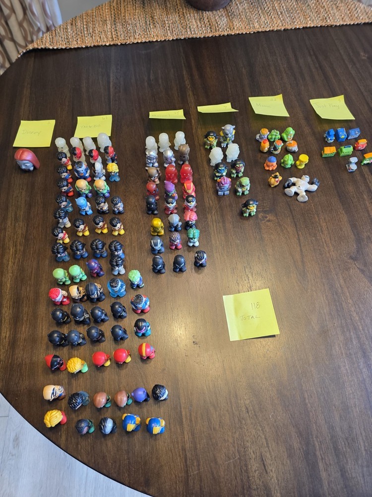 Lot of 118pcs Ooshies Pencil Toppers DC Comics Disney Marvel Figures Variety