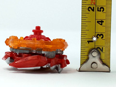 Beyblade B-105 Achilles Burst Auth. w/ QR Code Tomy Hasbro red silver gold