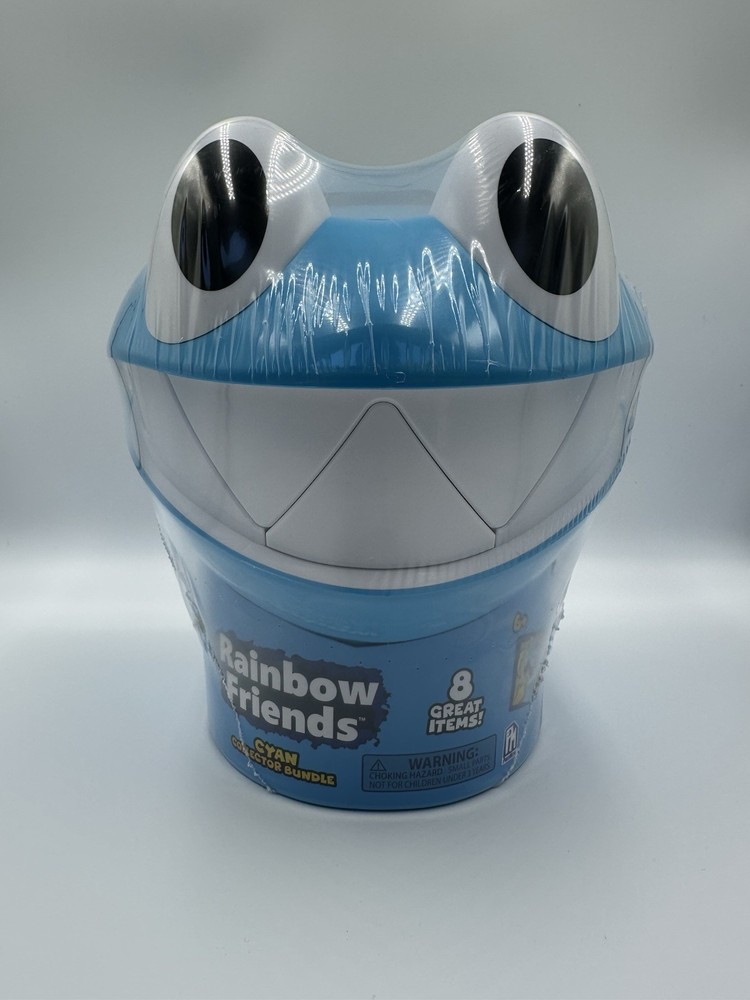 Rainbow Friends Cyan Collector Bundle Coin Bank Head Toy Set NEW Sealed Mystery