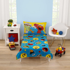 Sesame Street Toddler Blanket with Elmo, Big Bird, Cookie Monster & Oscar