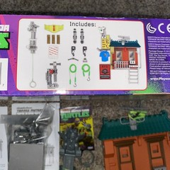 Teenage Mutant Ninja Turtles TMNT Fire Escape Free Fall Parts Still Straped Down