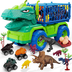 19 in 1 Dinosaur Toys Set for Kids 3 5 7 Includes Dinosaur Truck Cars Figures