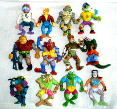 VTG LOT 12 TMNT TEENAGE MUNTANT NINJA TURTLES CASEY-RAT KING- TRAGG-GECKO-ACE