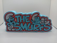 Retro Smurfs logo lightbox light box sign for vintage display