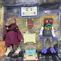 NECA Teenage Mutant Ninja Turtles Splinter & Baxter Action Figure 2 PK Complete