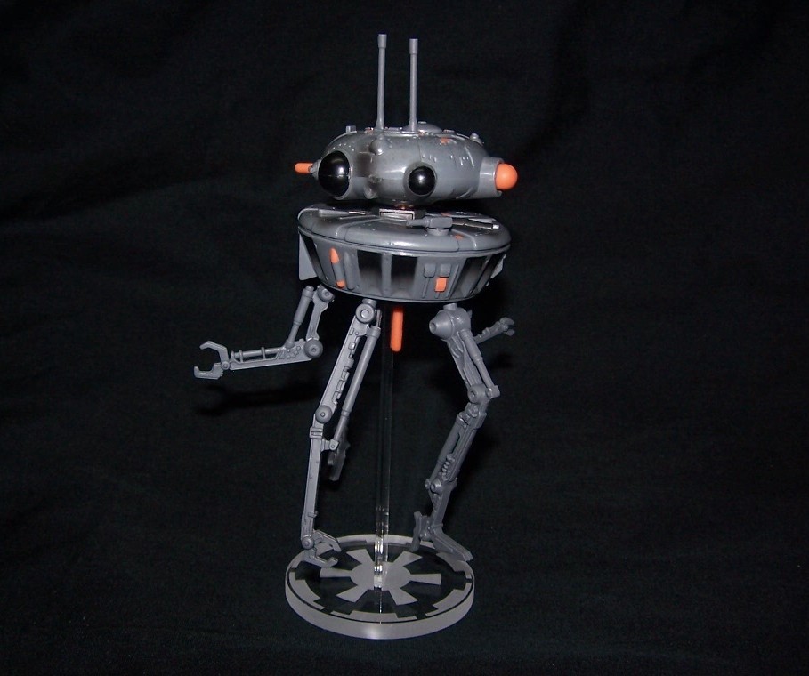 acrylic display stand only for Hasbro POTF Imperial Probe Droid 1996