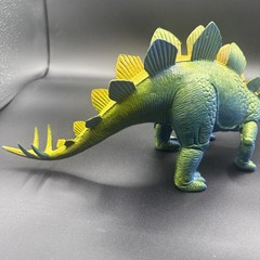 Vintage Stegosaurus Figure Dor Mei No. 1034342 Blue Green Yellow 16” Long