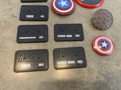 Marvel Action Figure Stands 3.75” And Other Plus Accessories Lot Of 10