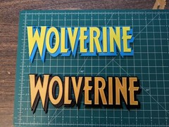 Marvel Wolverine 3D printed sign logo display wall shelf