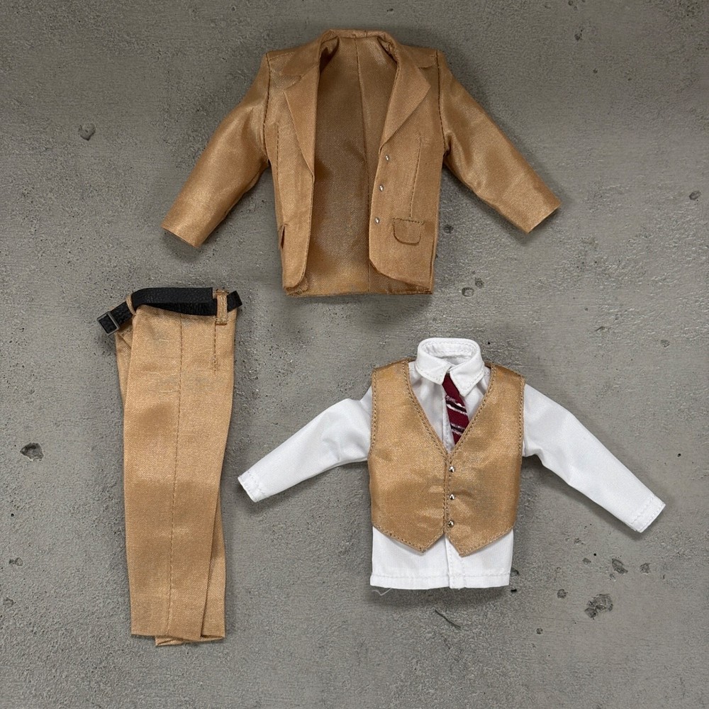 PB-CASSUP-TAN: 1/12 Tan Business Suit for 6″ muscular to medium body
