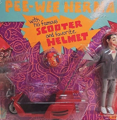 1988 Matchbox Playhouse Pee-Wee Herman, Scooter & Helmet Figure Set Sealed READ