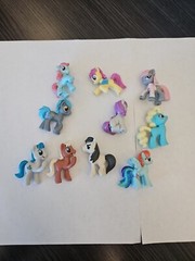My Little Pony Toy Figures Lot Of 10 Various Years With Tin